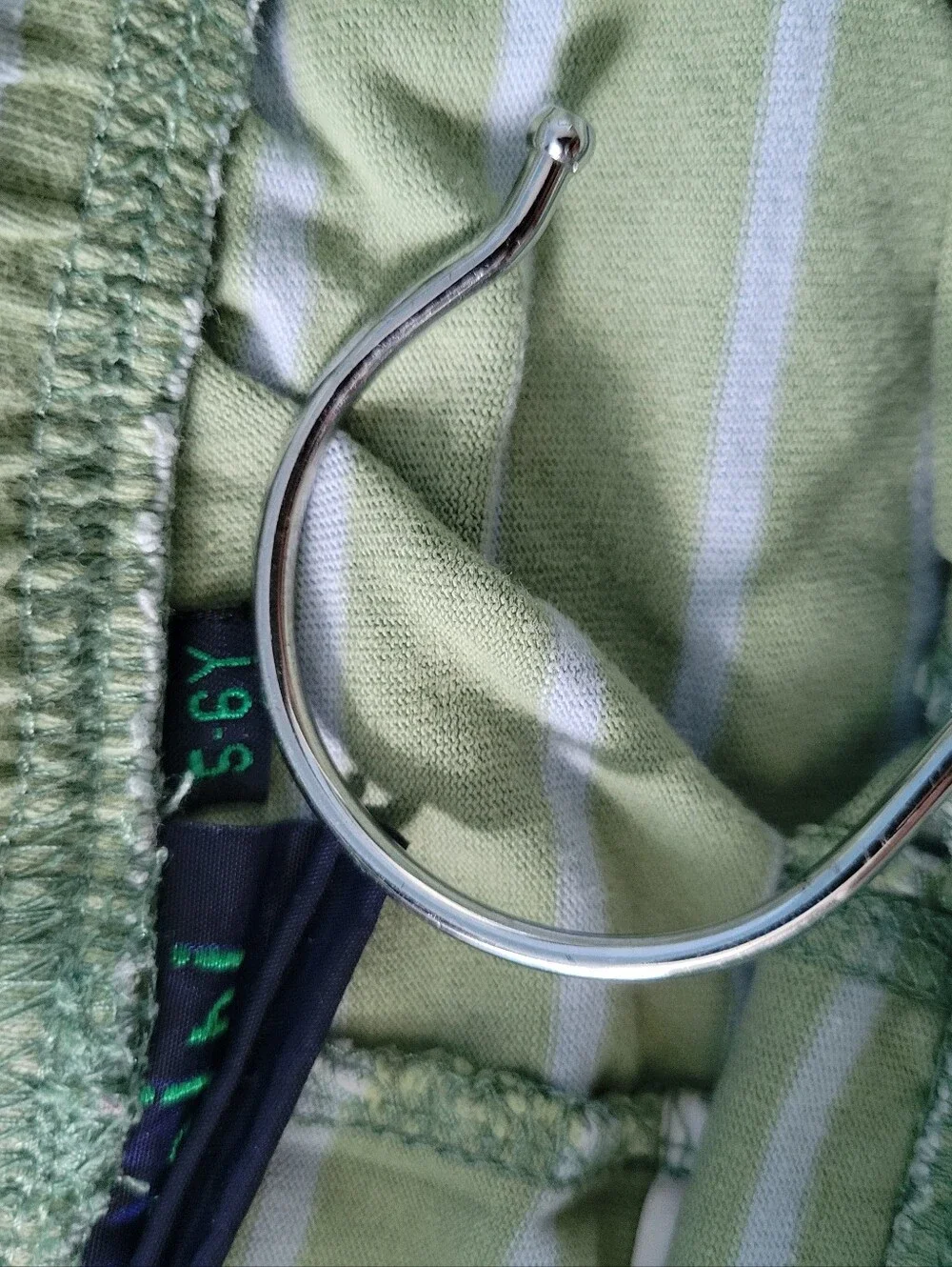 Mini Boden Boys Striped Cotton Pull On Shorts Green 5-6Y